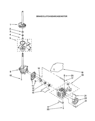Brake/clutch/gearcase/motor/pump
