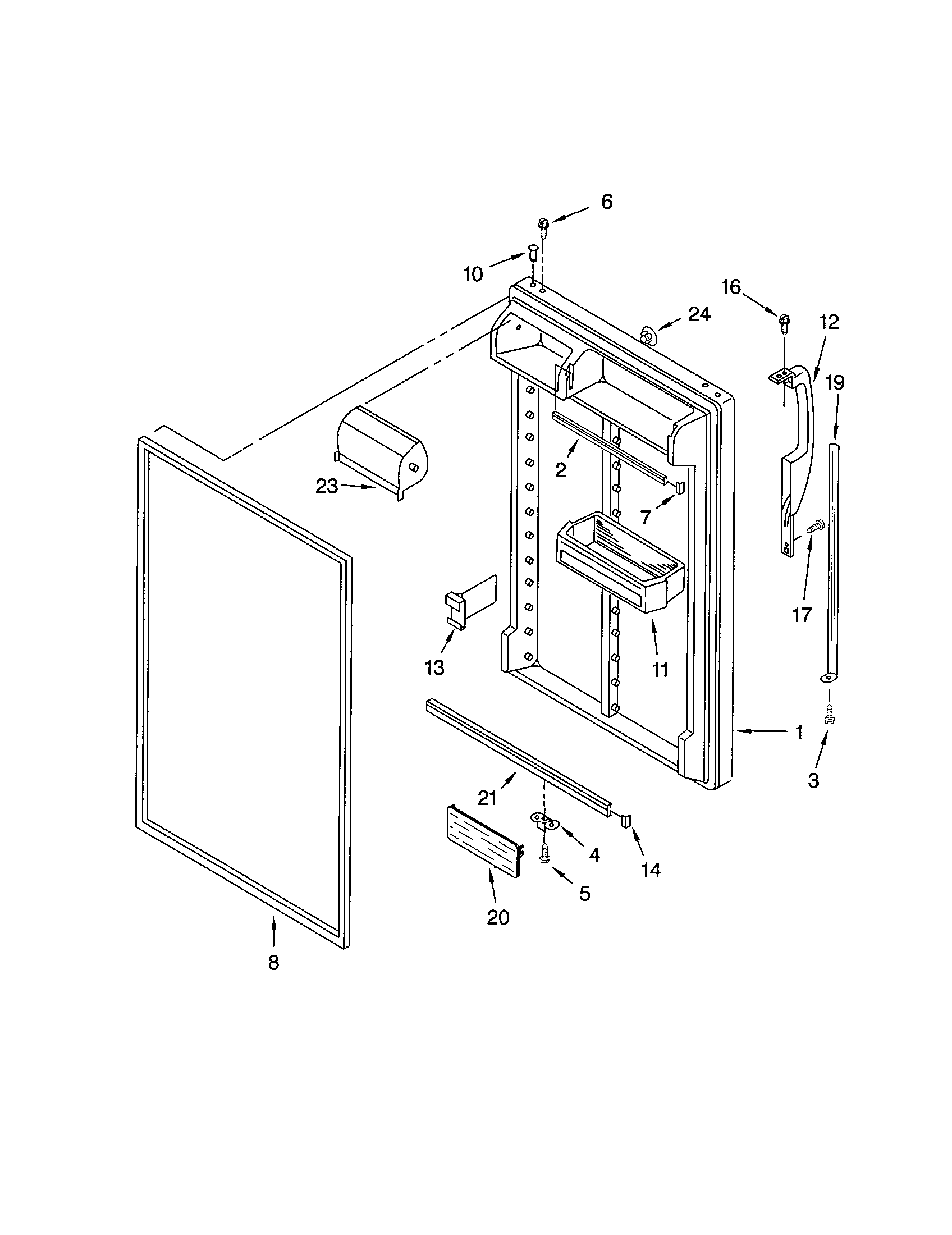 Refrigerator door