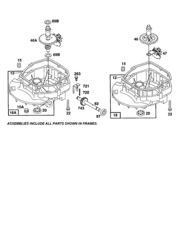 Sump-engine/gear-cam