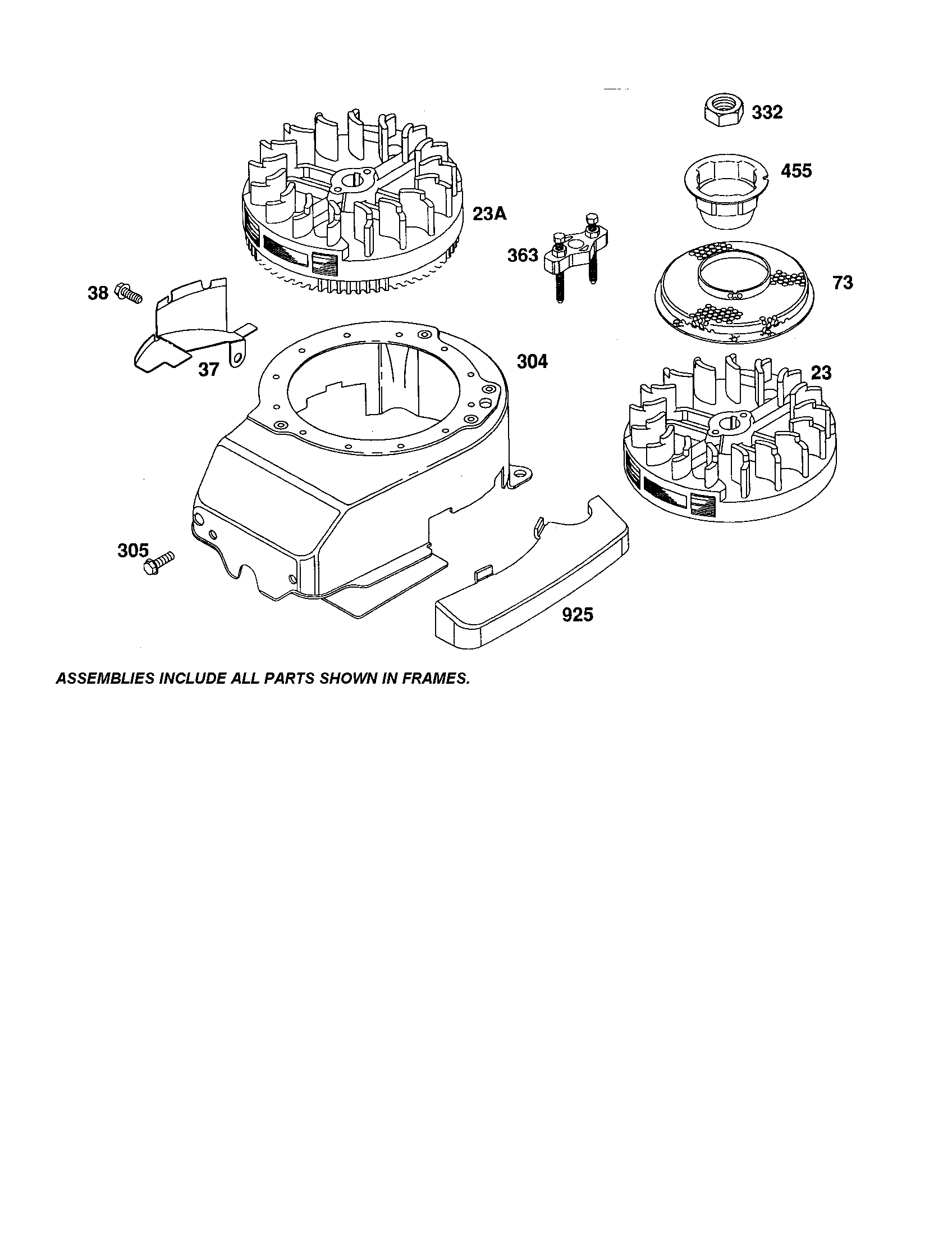 Flywheel/housing-blower