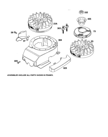 Flywheel/housing-blower