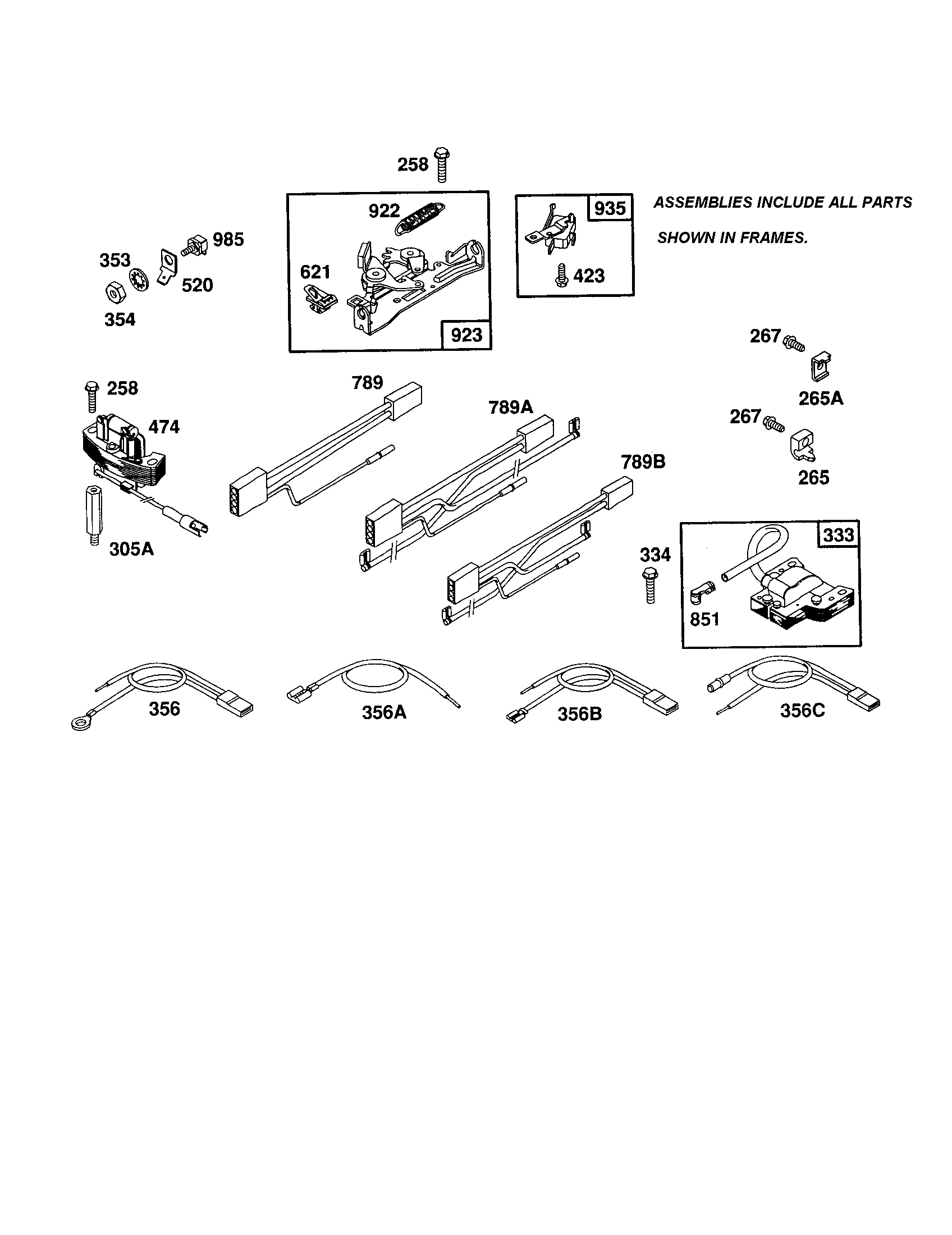 Wire harness/brake/interlock switch