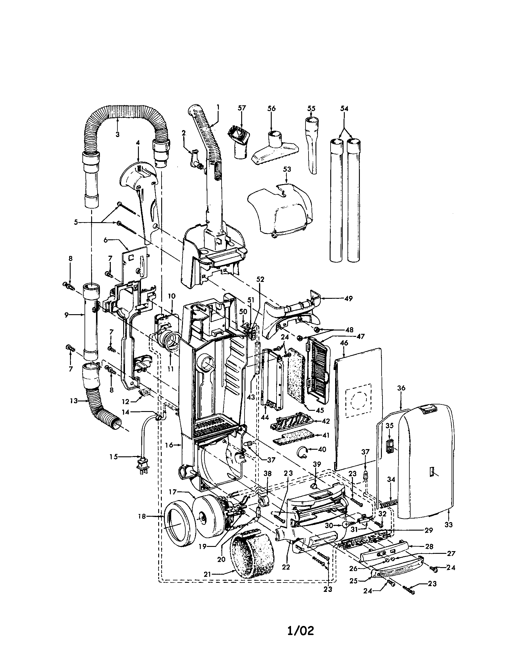 Hose/handle/motor
