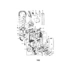 Hoover U5465-990 hose/motor/handle diagram