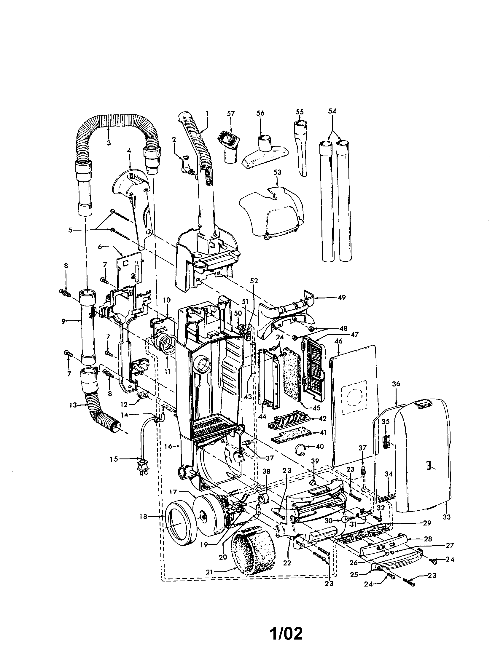 Hose/motor/handle