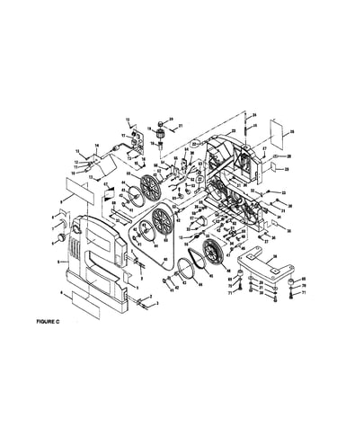 Front cover/base/saw blade