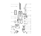 Eureka 4496AW motor cover diagram