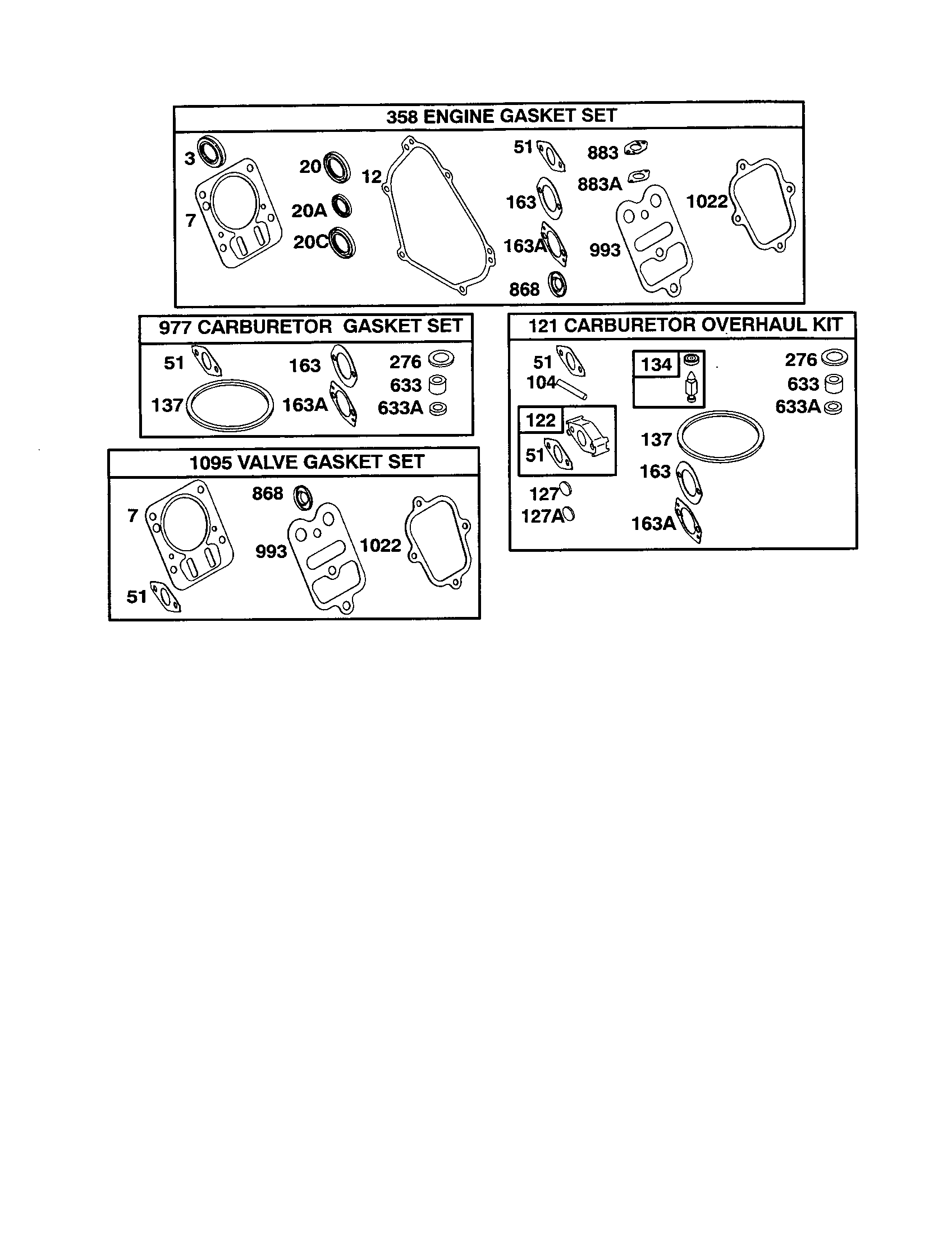 GASKET SETS/OVERHAUL KIT