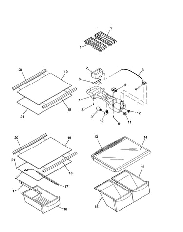 Refrigerator shelving/light