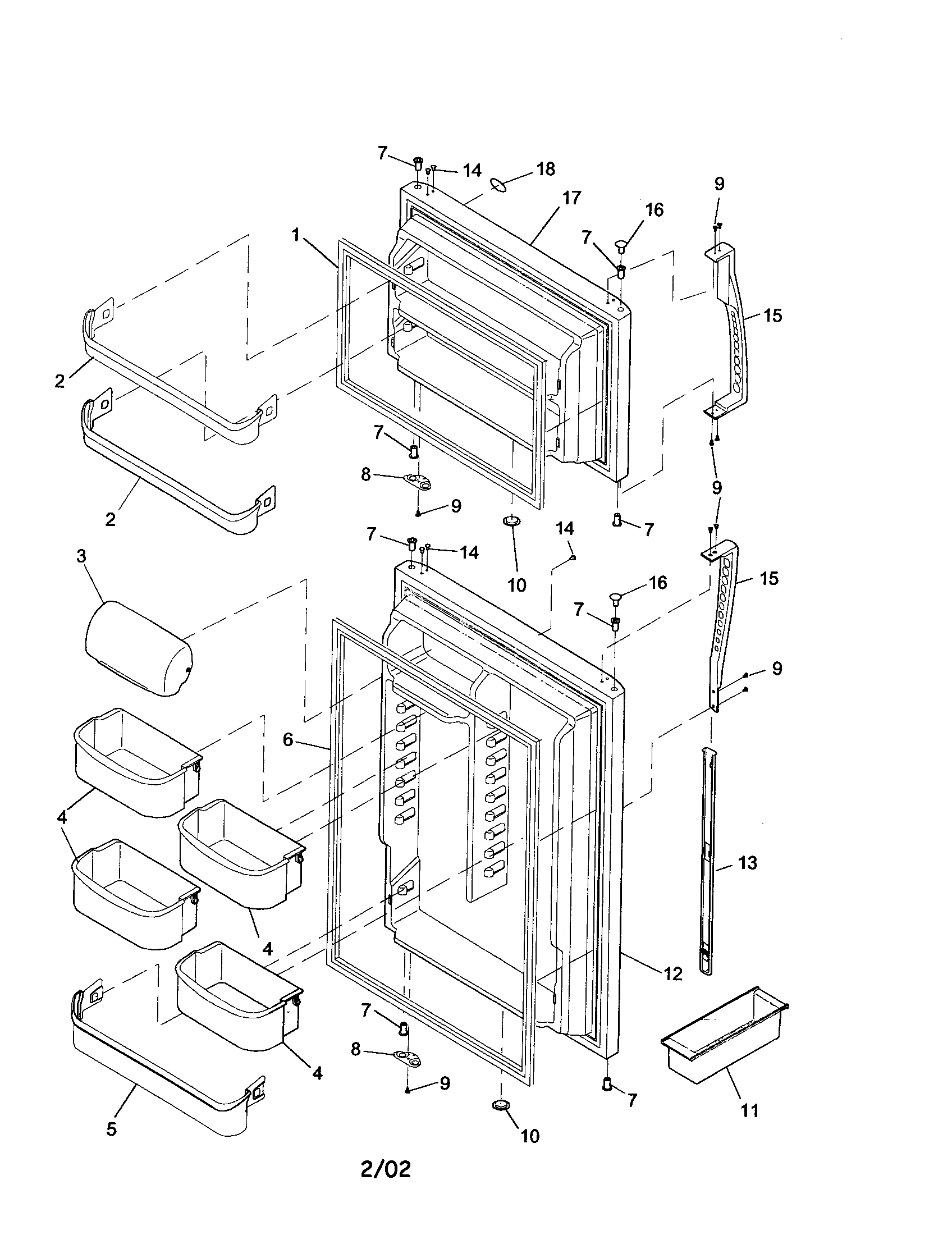 Door/handles/shelves