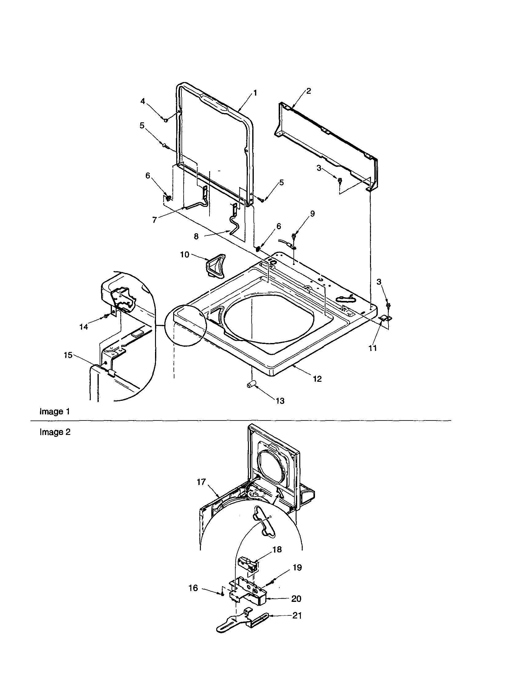 Cabinet top/door/door switch