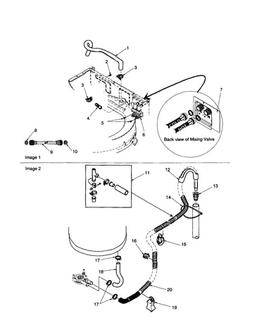 Mixing valve/hoses