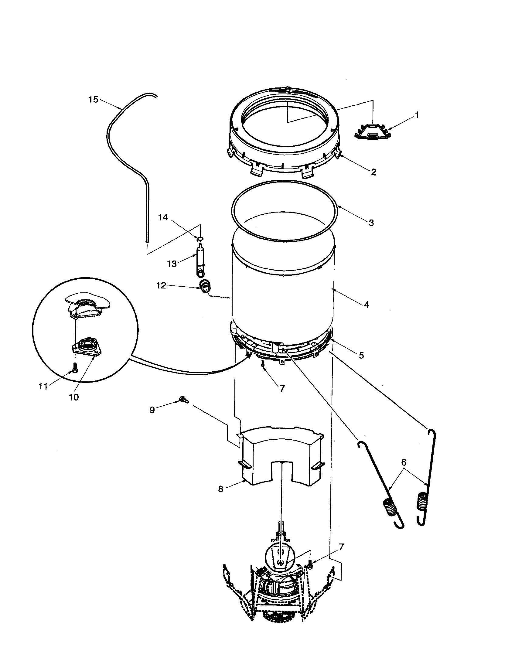Outer tub/pressure tube
