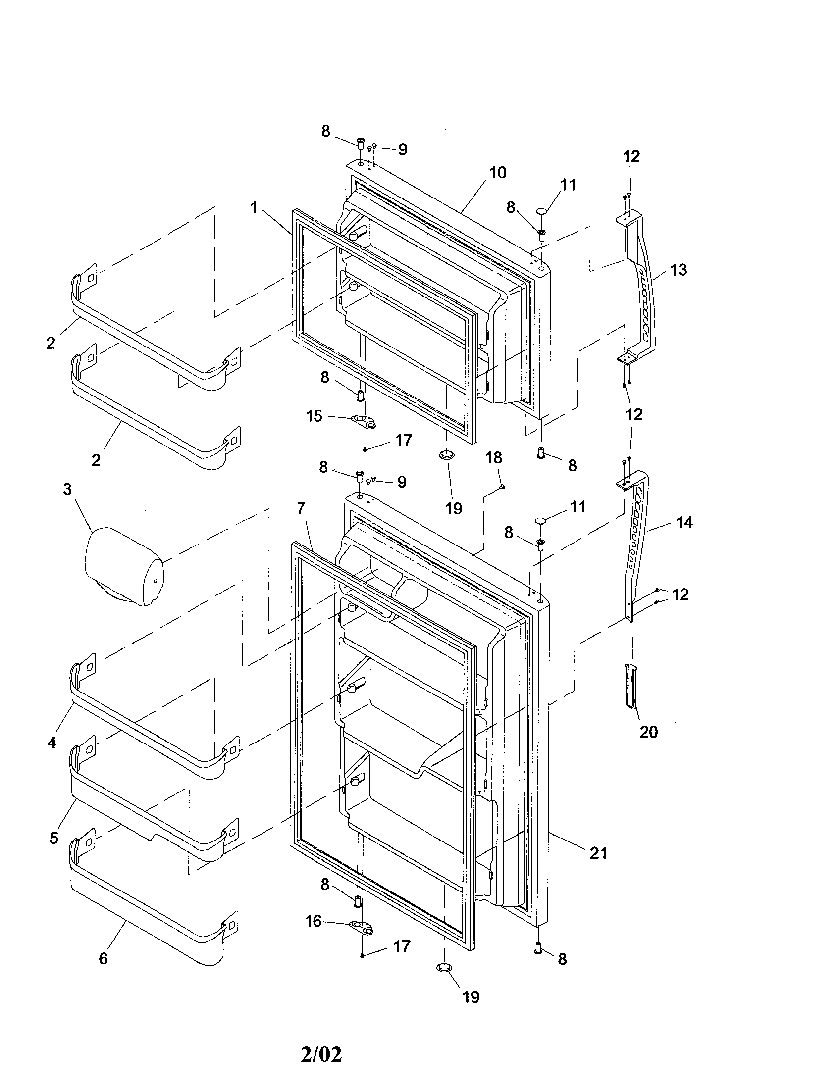 Door/handles/shelves