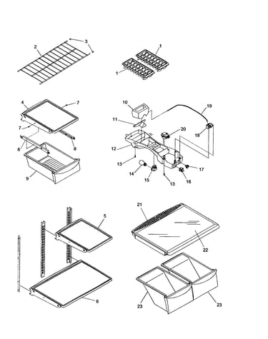 Refrigerator shelving/light