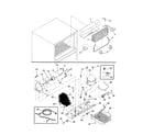 Amana DRT1802BW-PDRT1802BW0 evaporator/machine compartment diagram