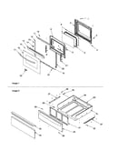 Oven door/storage drawer