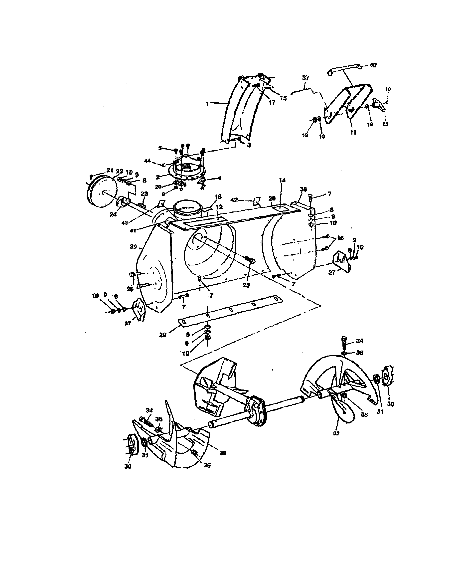 Auger housing assembly