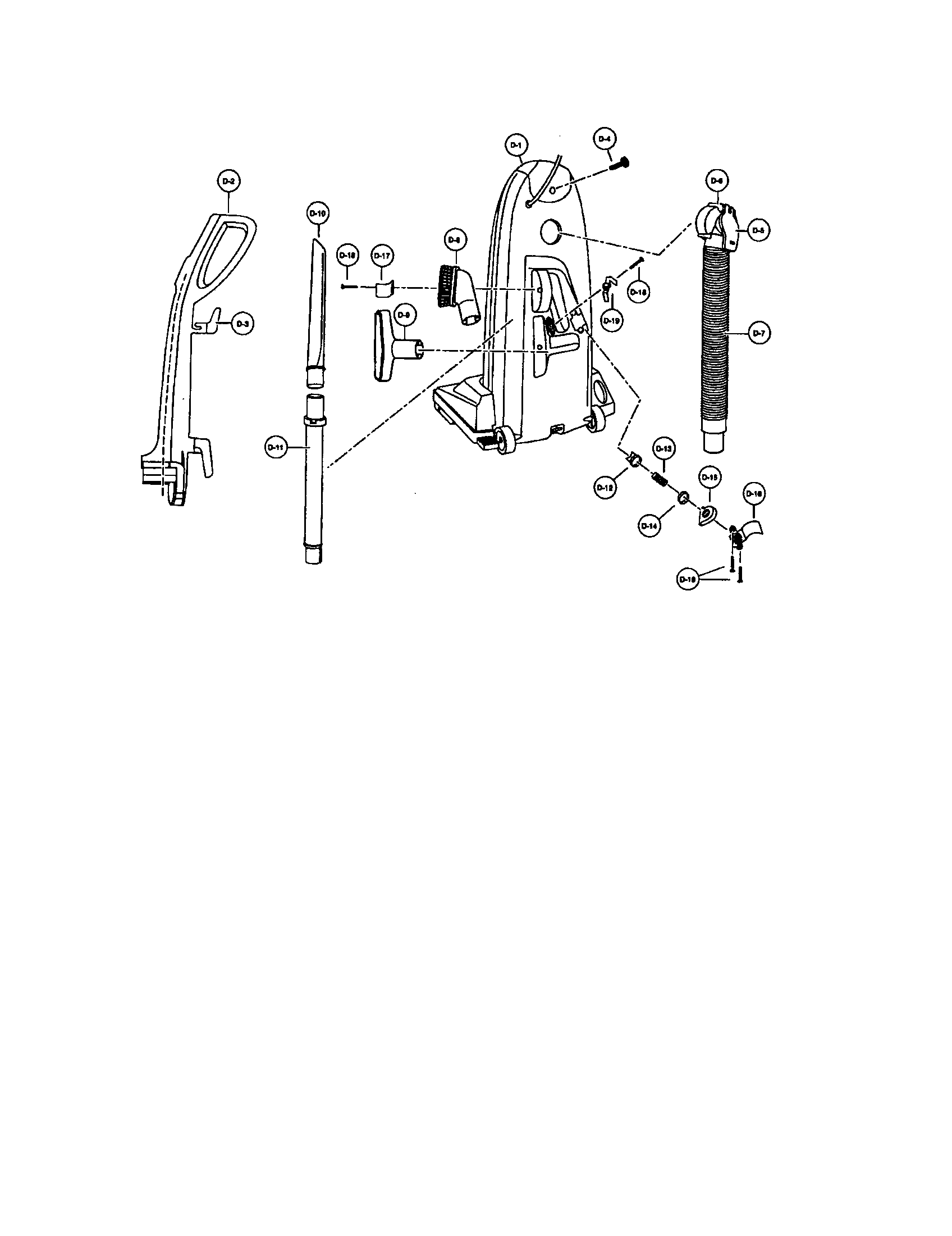 HANDLE/REAR DUST COMPARTMENT/C-BLOCK