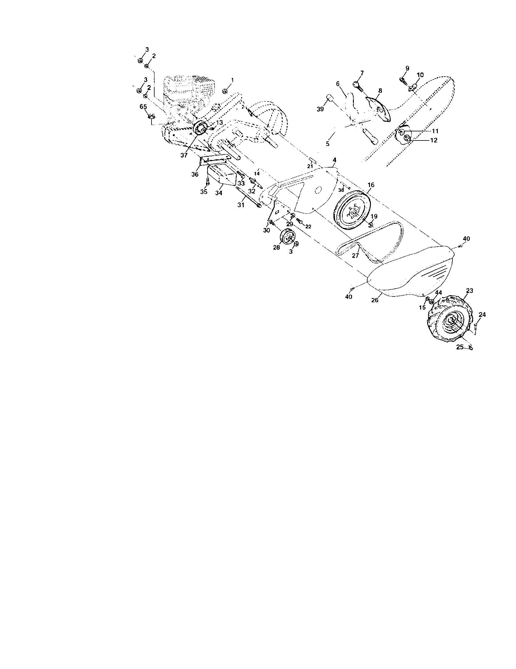 Main frame, left side