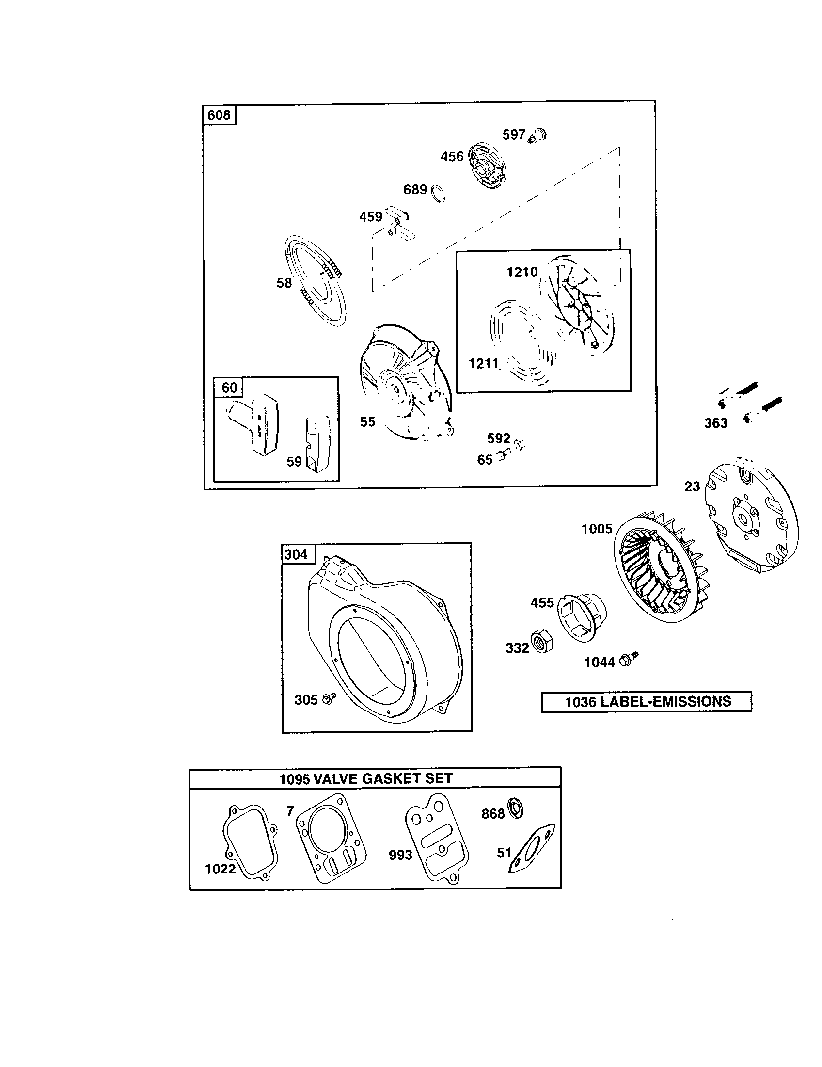 Starter-rewind/housing-blower