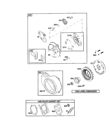 Starter-rewind/housing-blower