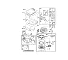 Briggs & Stratton 12H802-2684-B1 carburetor/housing-blower diagram