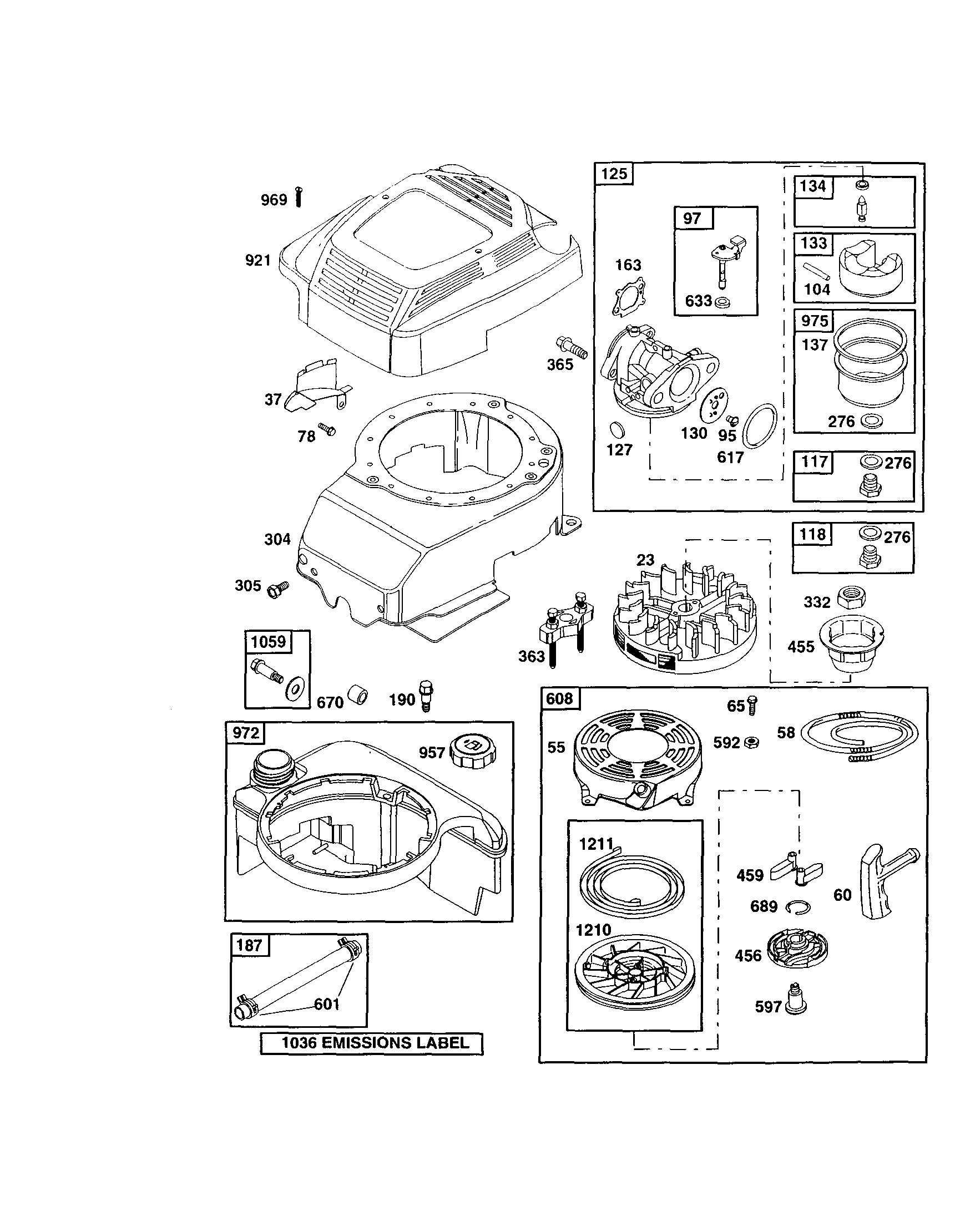 Carburetor/housing-blower