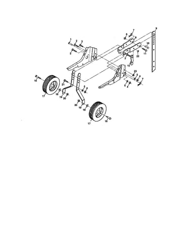 Wheel and depth stake assembly