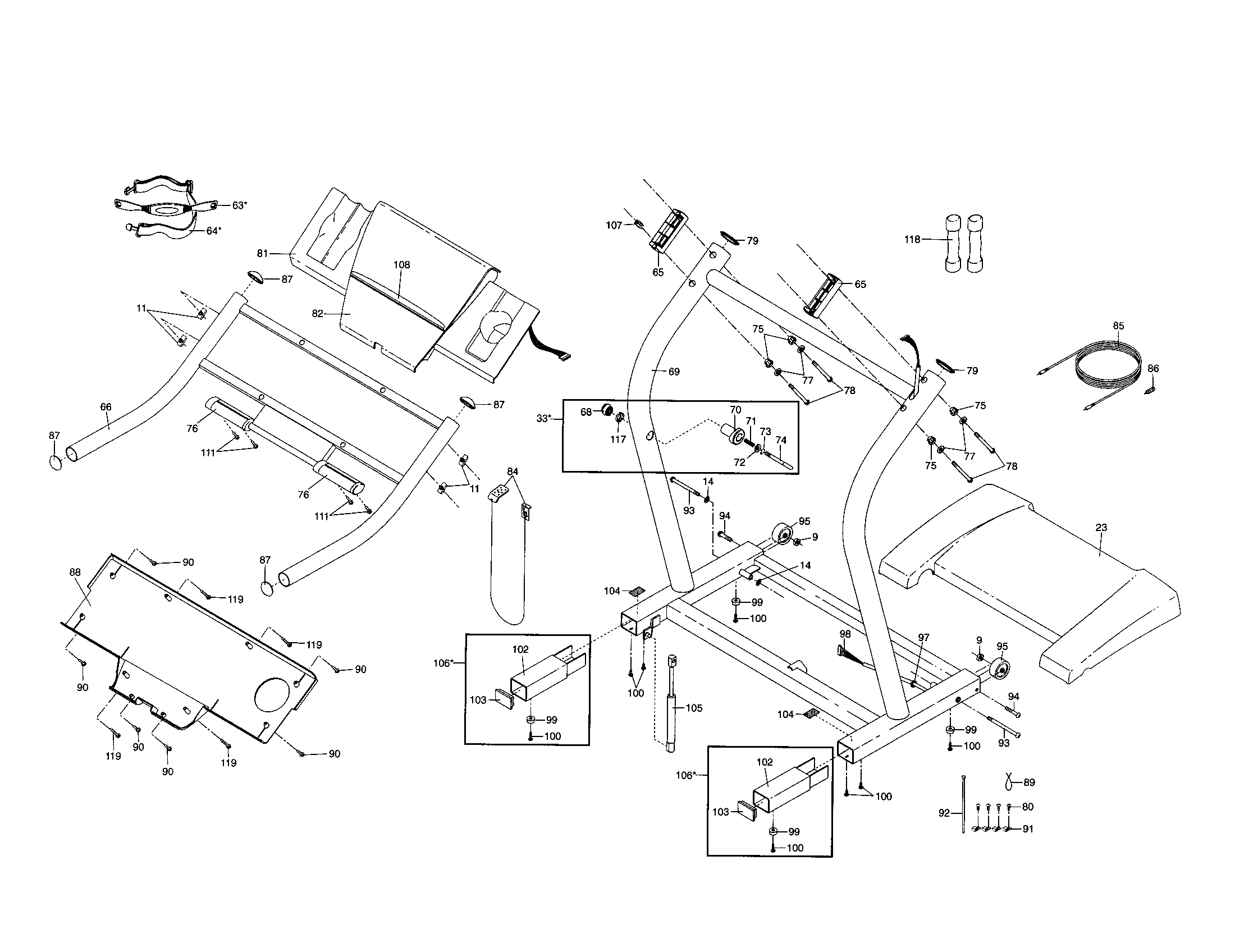 Console base/motor hood