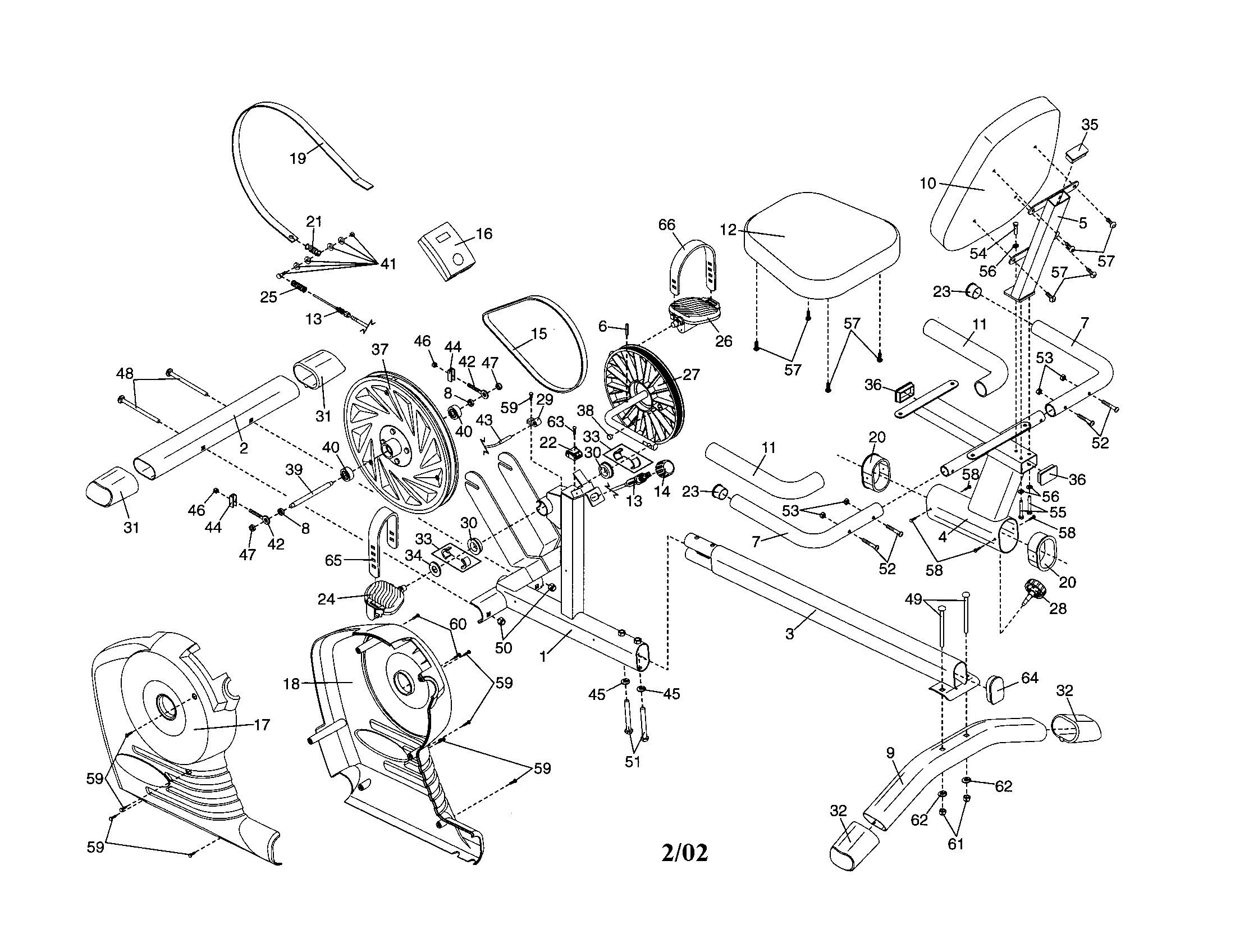Frame/side shield/flywheel