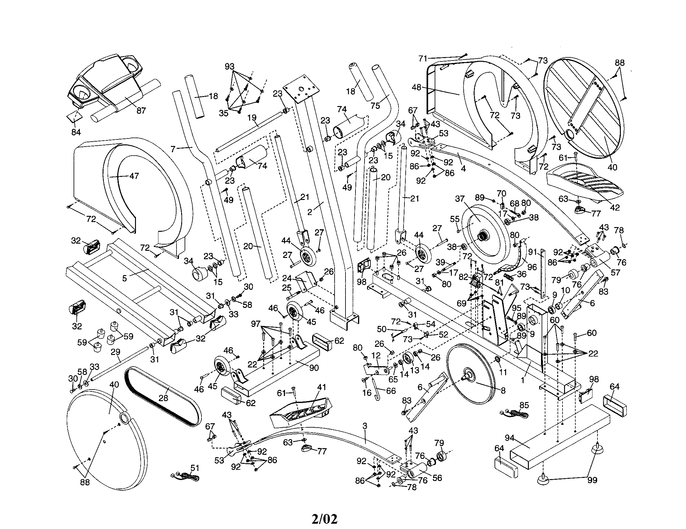 Frame/side shield/flywheel