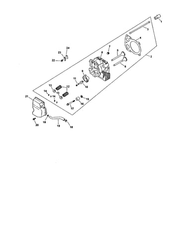 Cylinder head, valve and breather