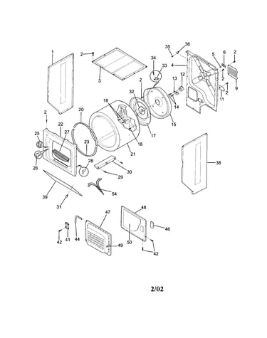 Upper cabinet/drum/heater