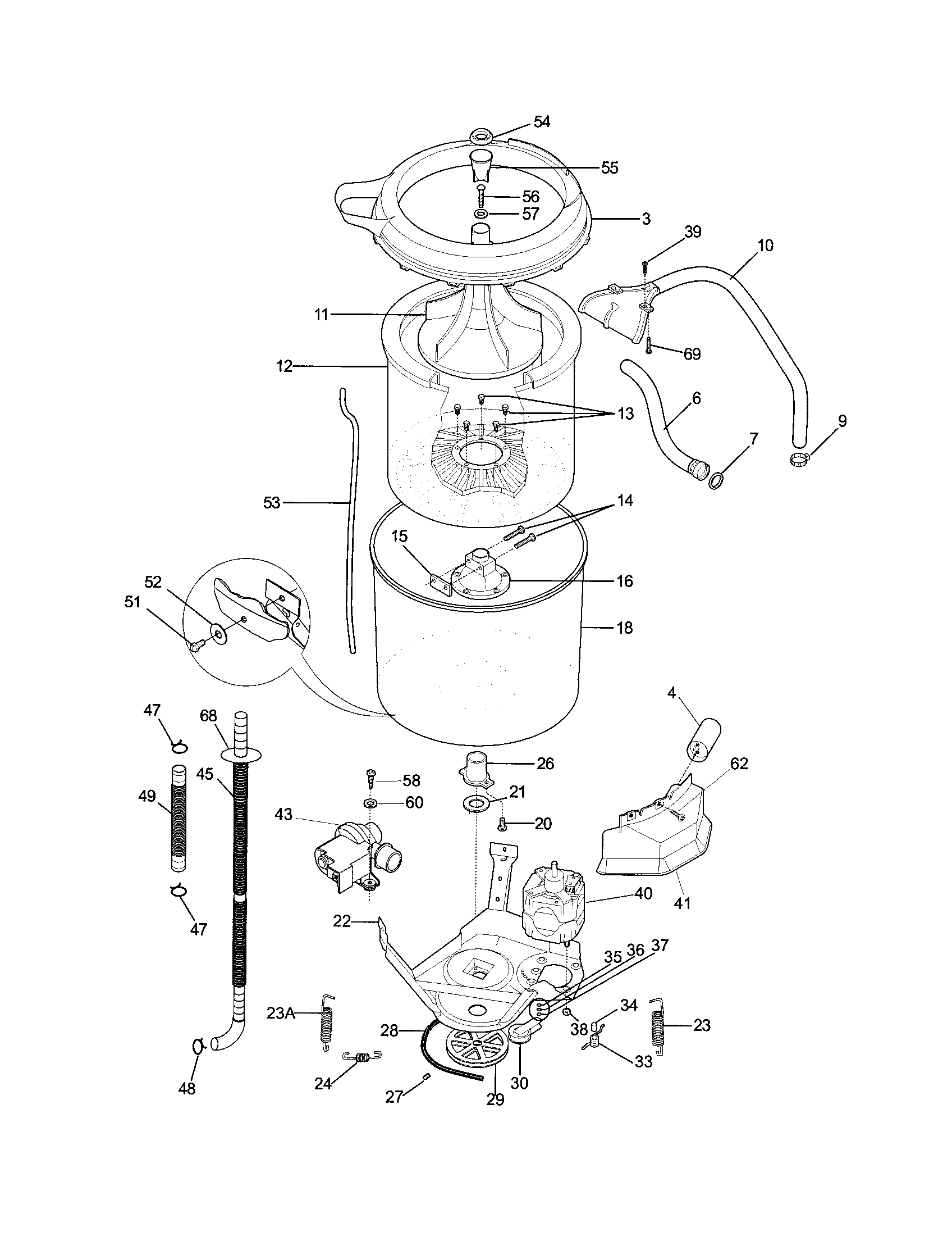 Motor/tub