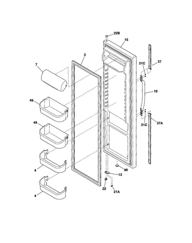Refrigerator door