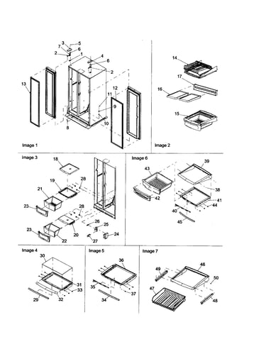 Hinges and refrigerator shelving