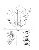 Freezer shelving/evap. fan motor