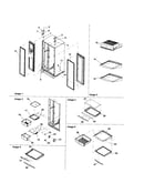 Hinges/refrigerator shelving