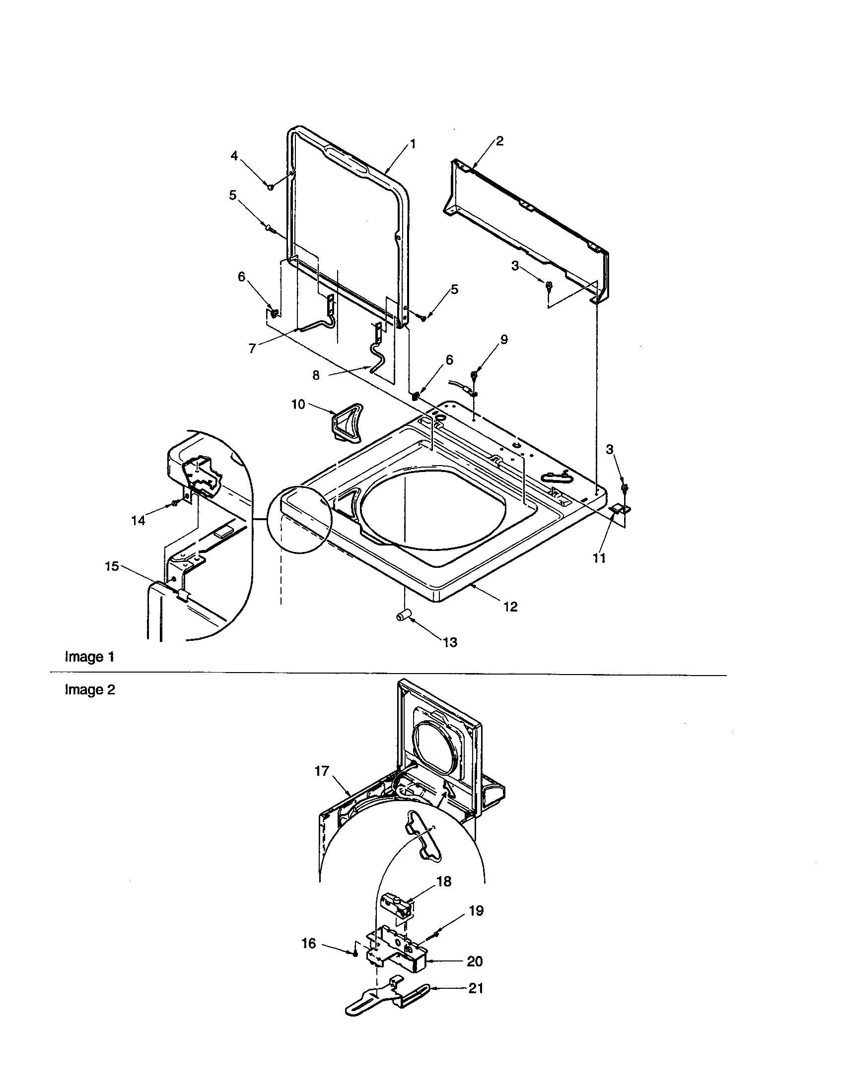 Cabinet top/door/door switch