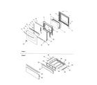 Amana ACF3355AC-PACF3355AC0 oven door and storage drawer diagram