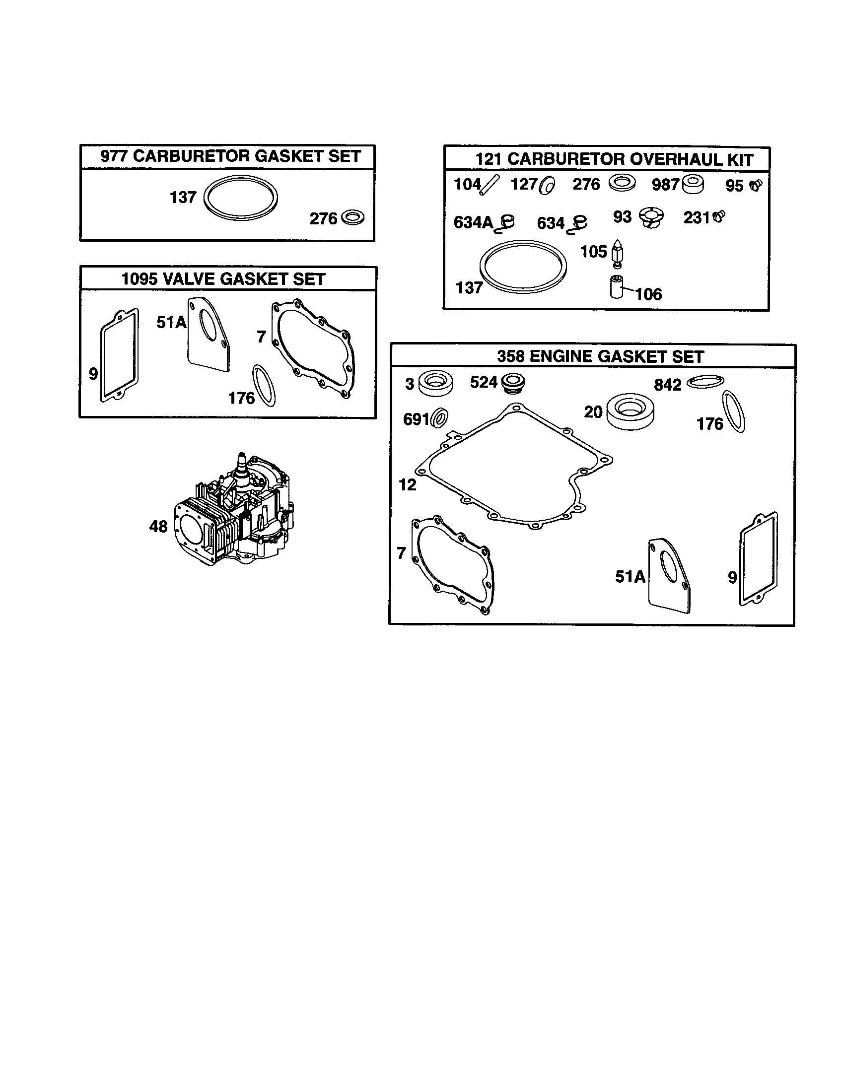 Short block/gasket set