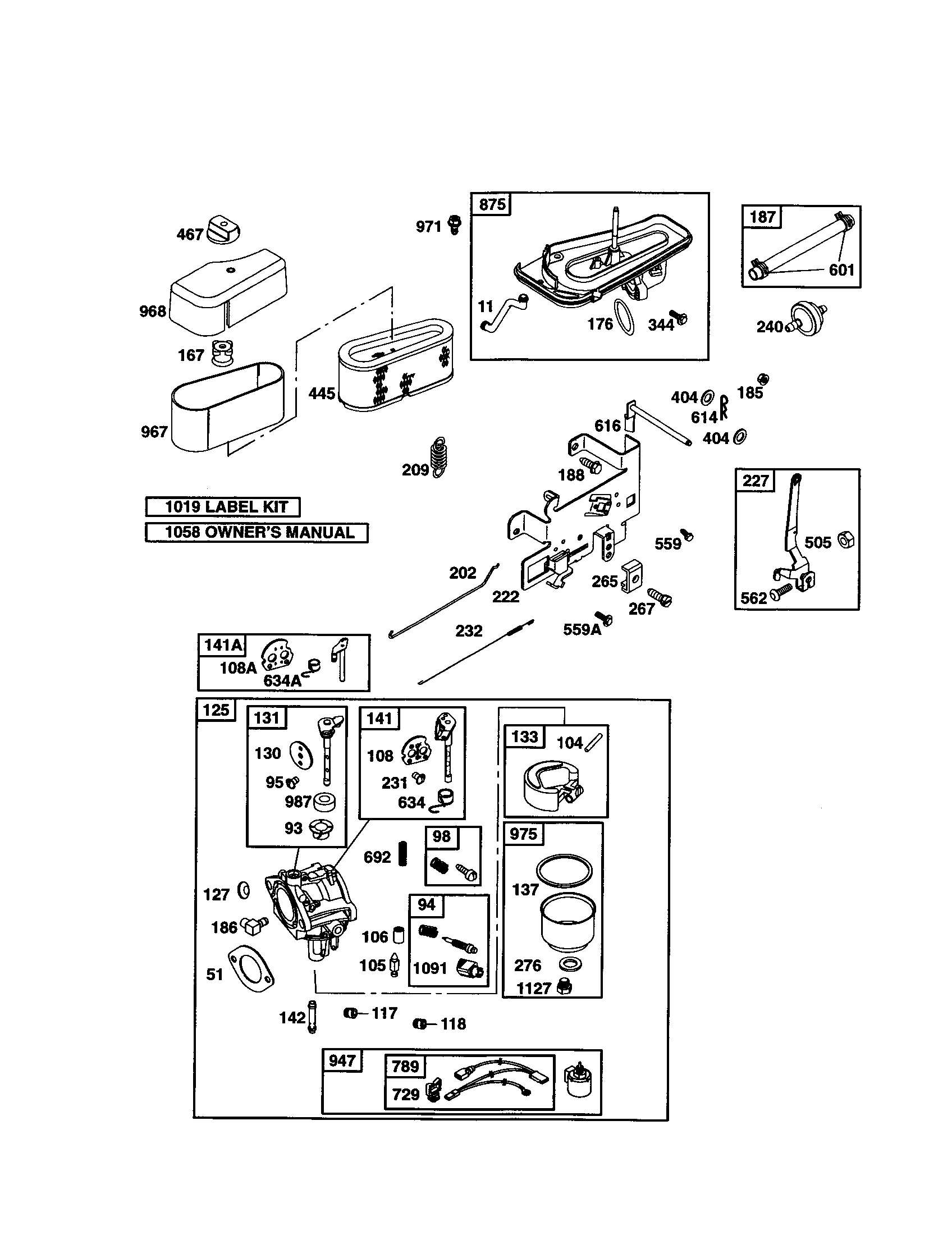 Carburetor/base-air cleaner
