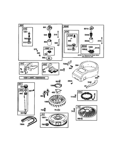 Motor-starter/flywheel