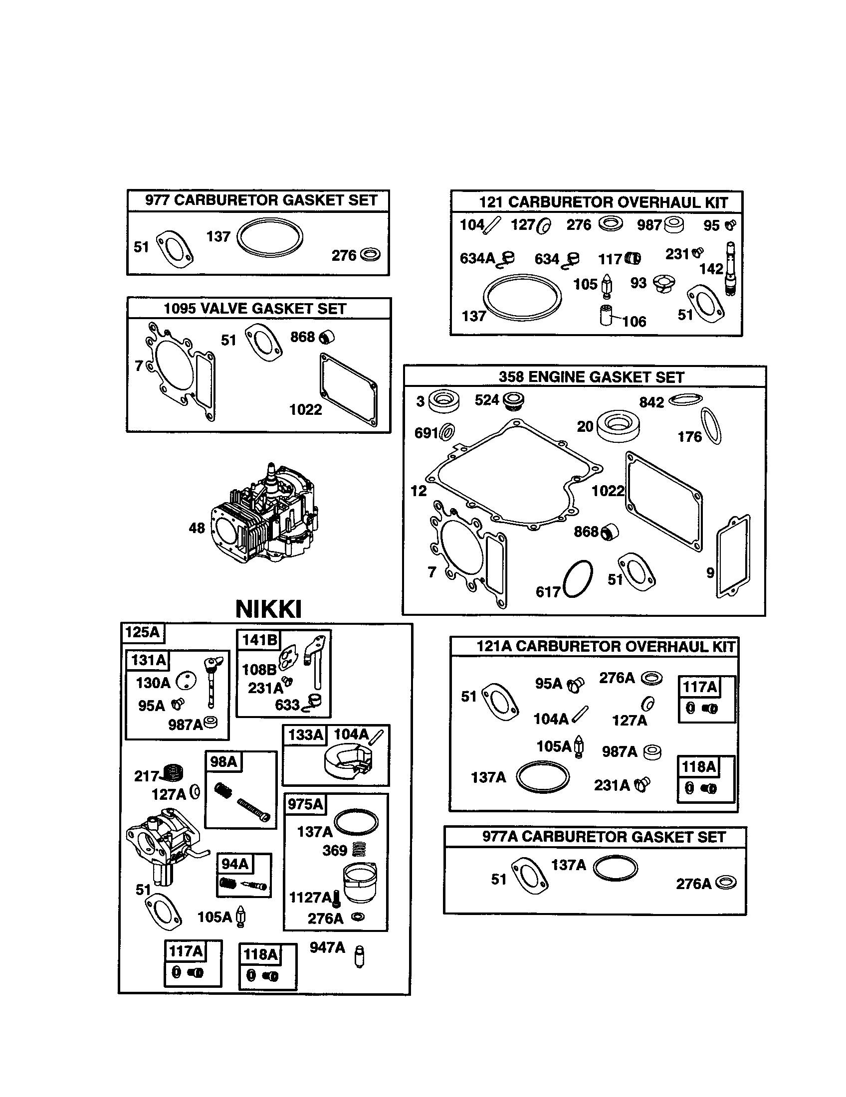 Short block/gasket set