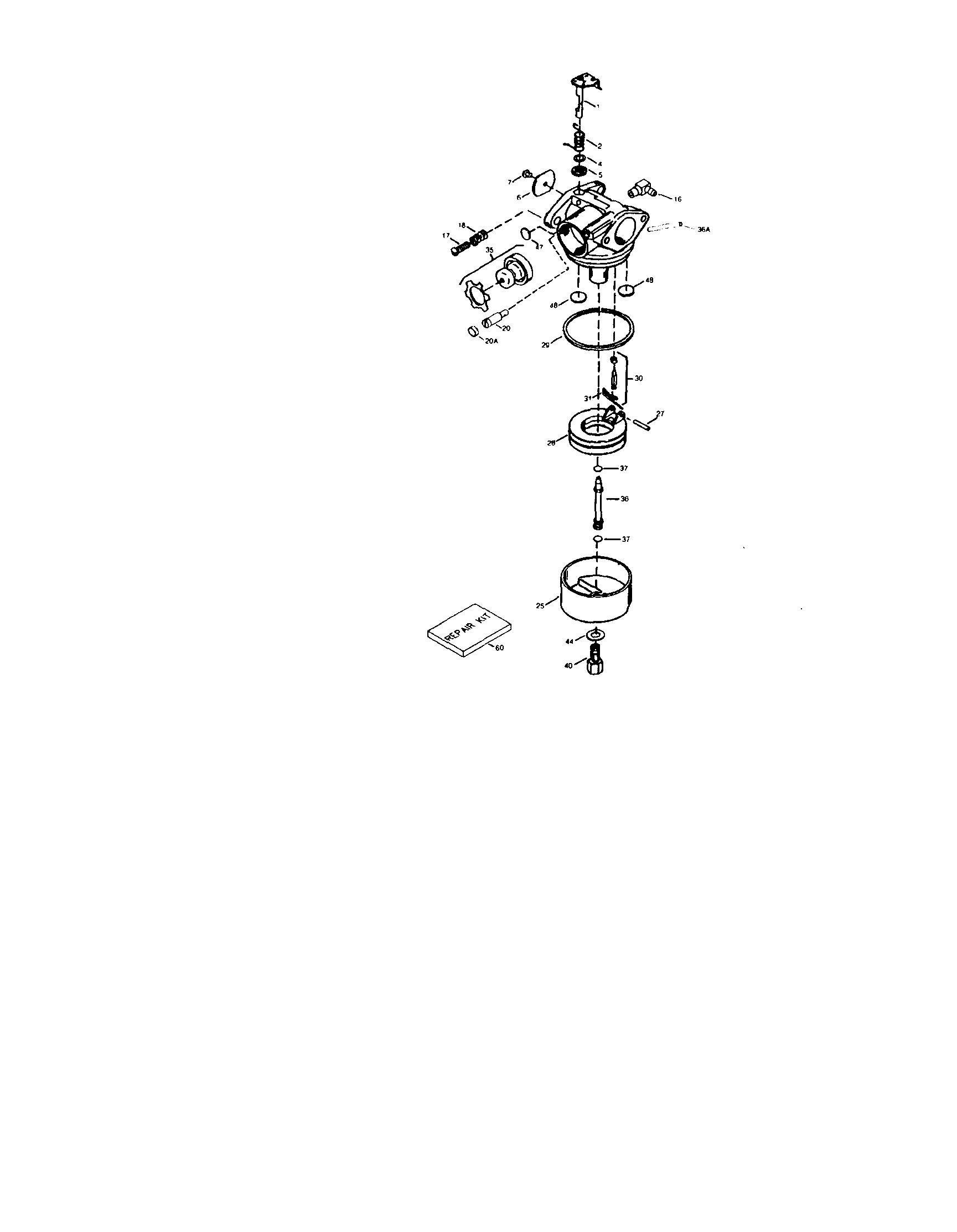 Throttle shaft and lever