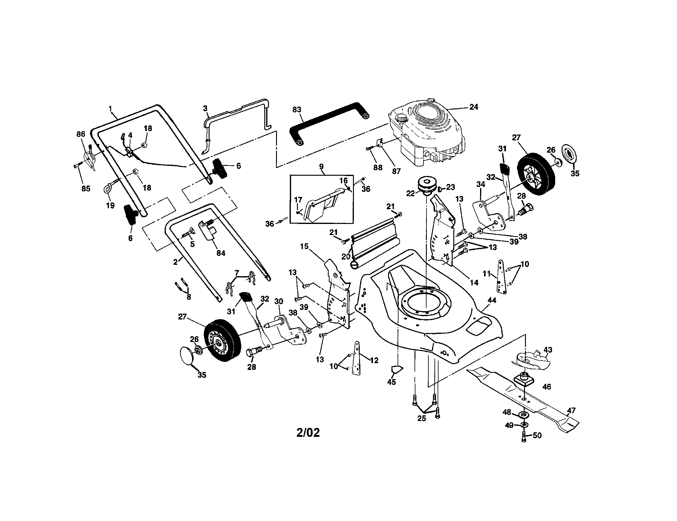 Engine/handle/housing