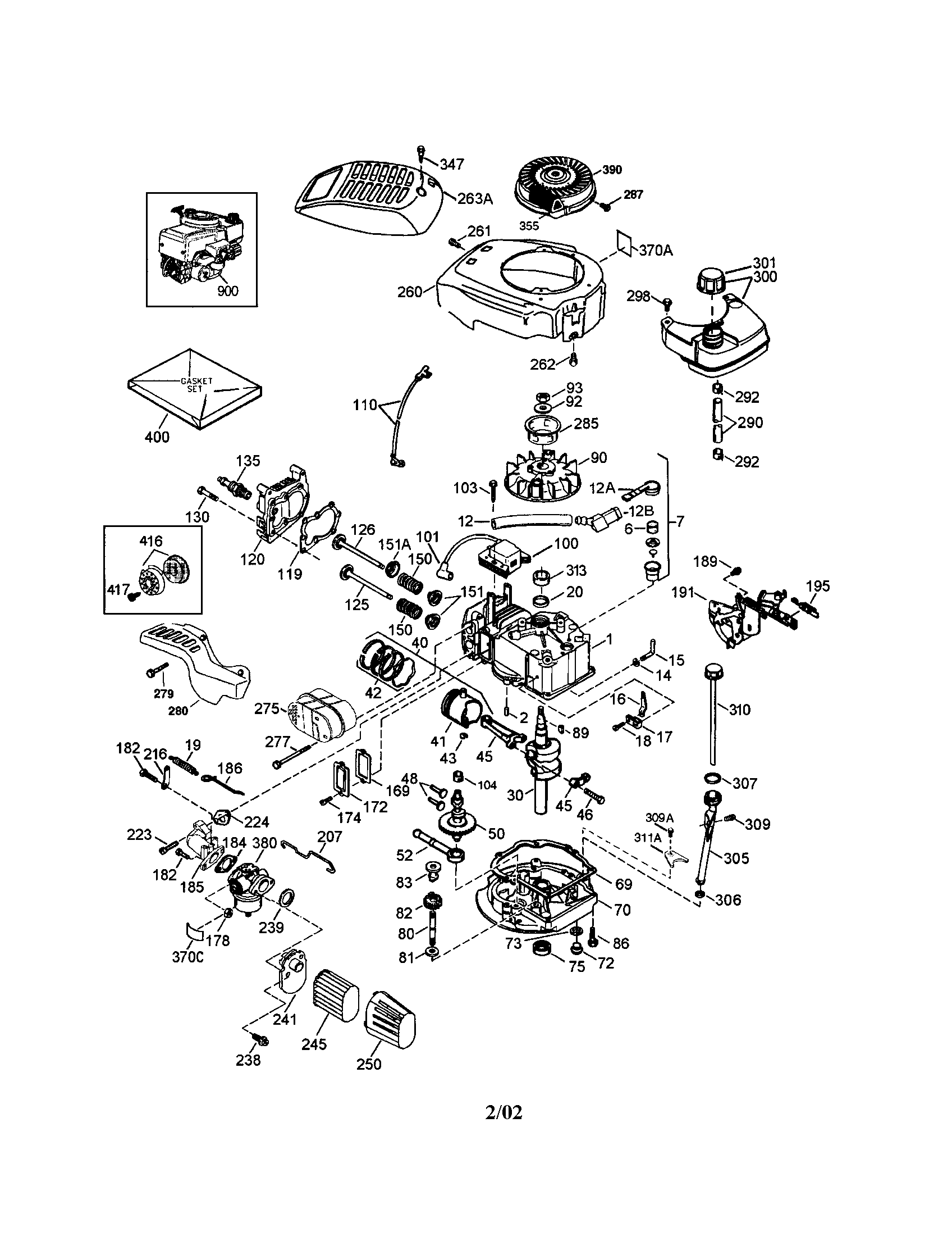 Cylinder/breather/camshaft
