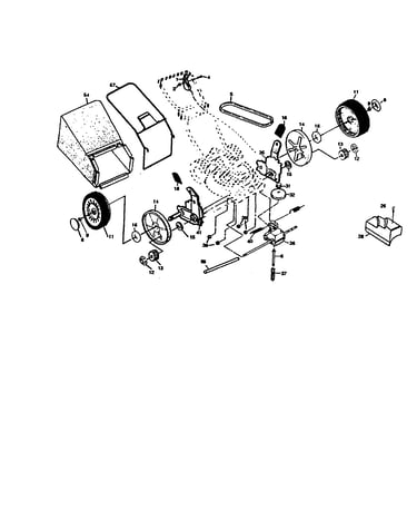 Wheel, tires and bag