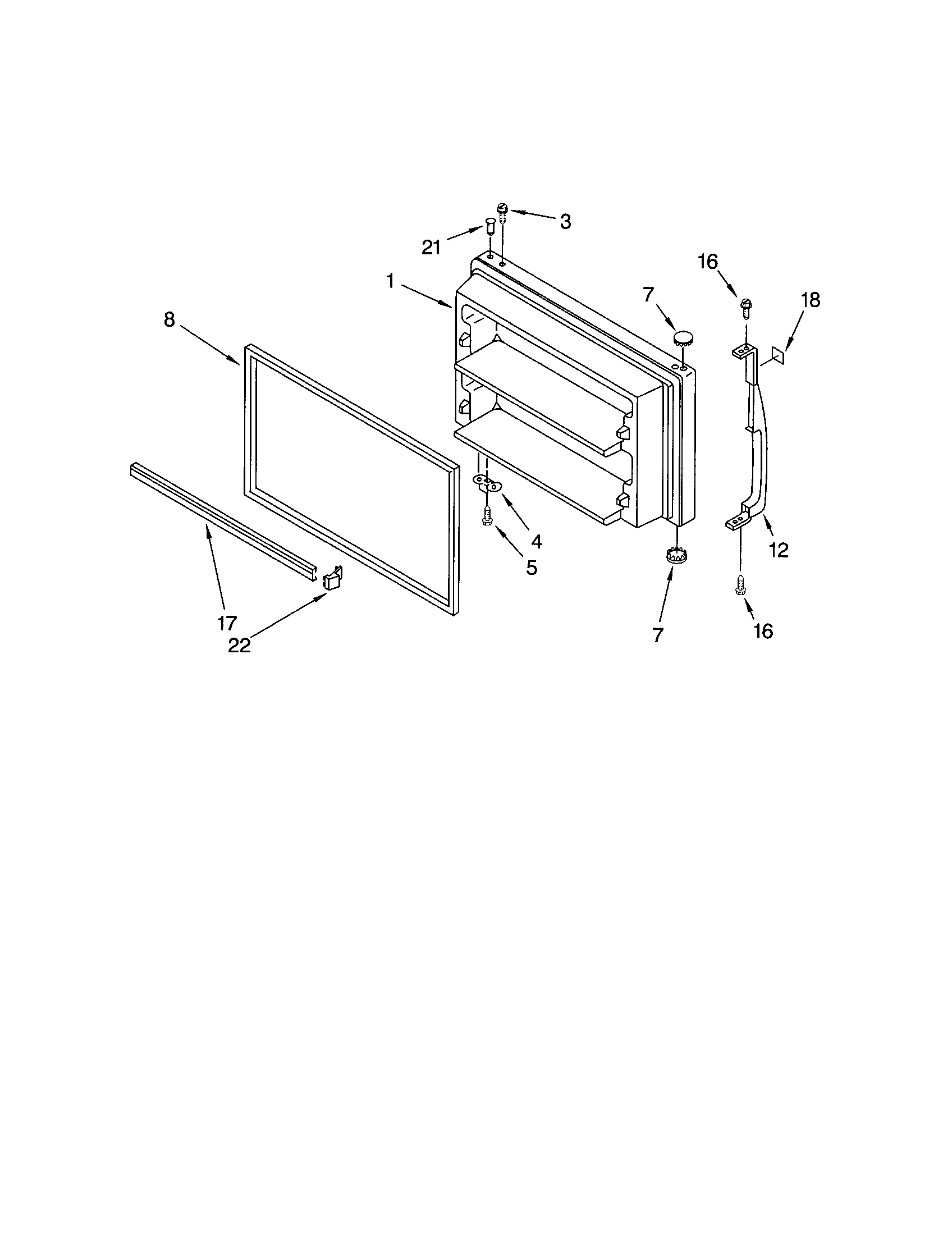 Freezer door